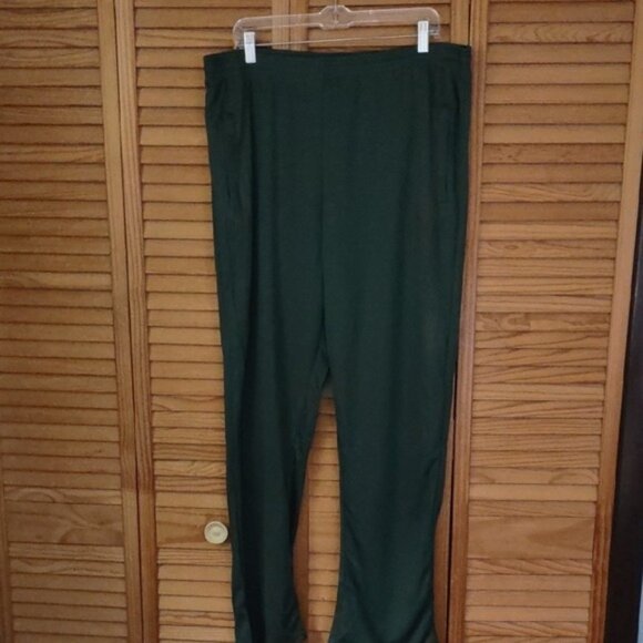 Real Essentials NWOT Dark Green Big Mens Mesh Polyester Jogging Track Pants 3XL - Picture 1 of 7